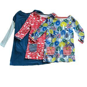 Mini Boden Tops & Mini Dress Girls 9-10 Yo Bundle Of 3 Graphic Prints
